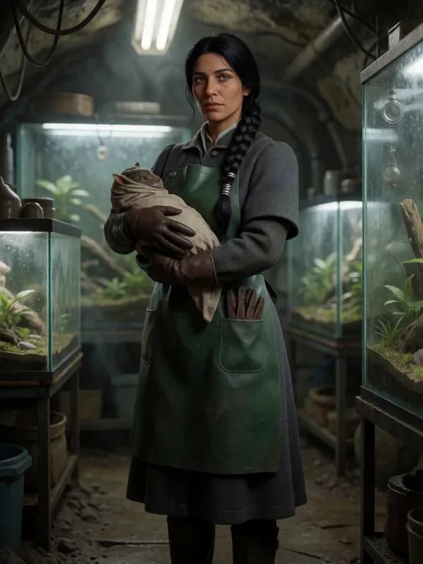 Echidna die Terrarienwärterin