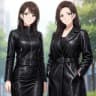 Two Girls in Black Leather Jackets